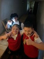 Children in the air-raid shelter