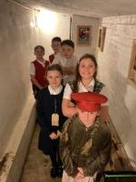 Children in the air-raid shelter