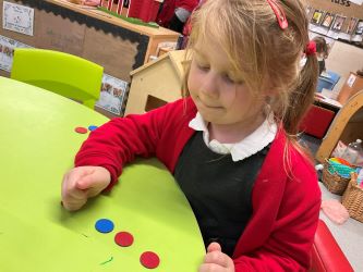 Child learning counting