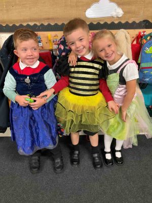 Children wearing costumes