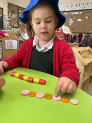 Child learning counting
