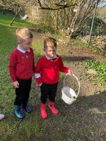 Child exploring spring topics