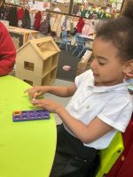Child exploring maths