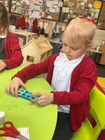 Child exploring maths