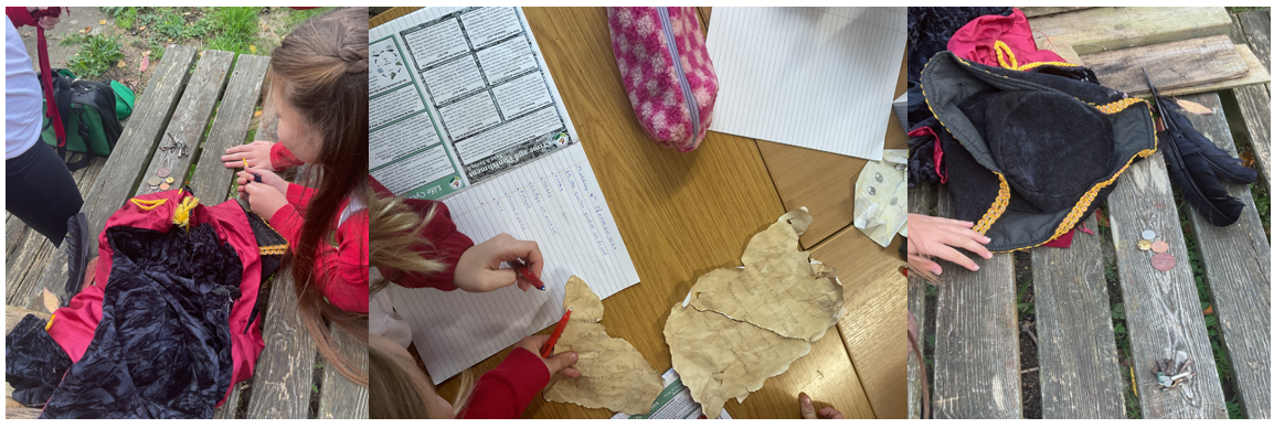 Pupils collecting clues about the highway man 