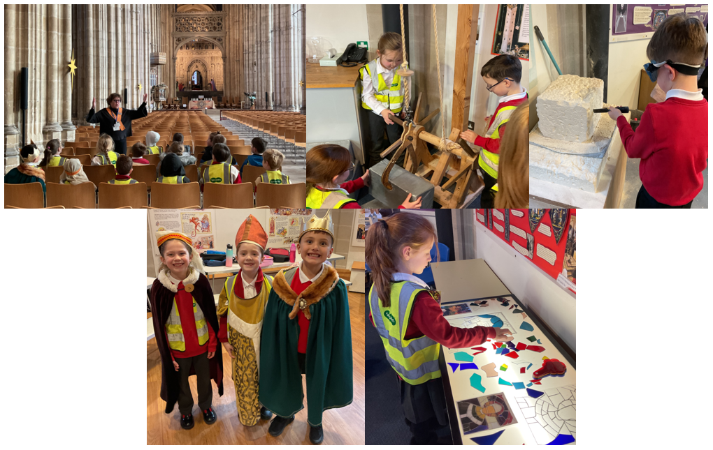Pupils exploring and playing at the canterbury cathedral 