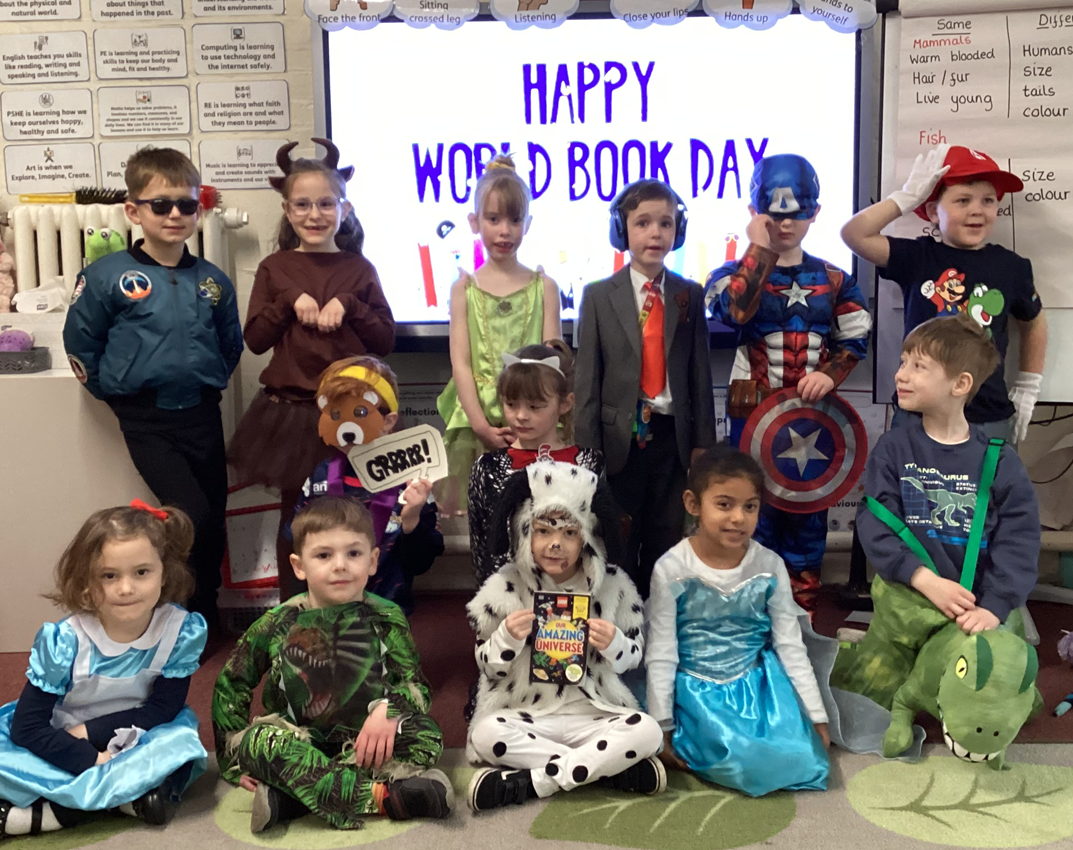 Pupils all dressed up for world book day 