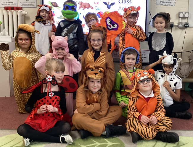 Pupils dressed as animals