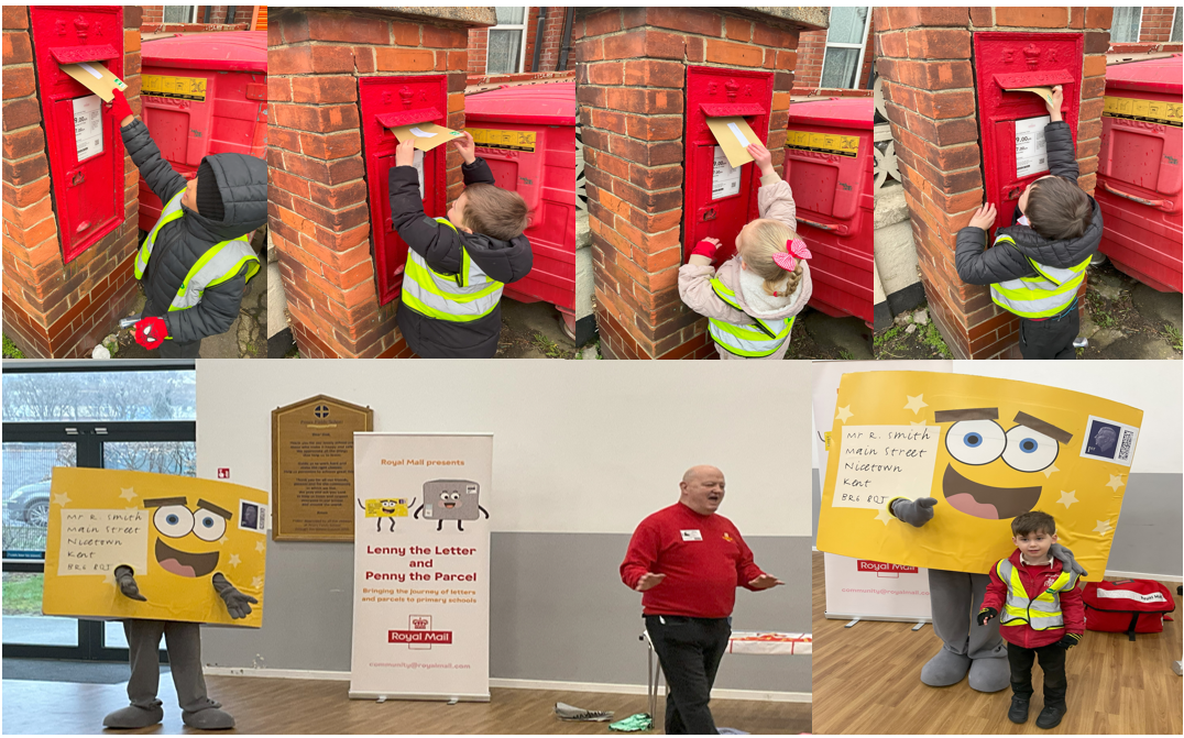 Pictures of pupils visit to the post office