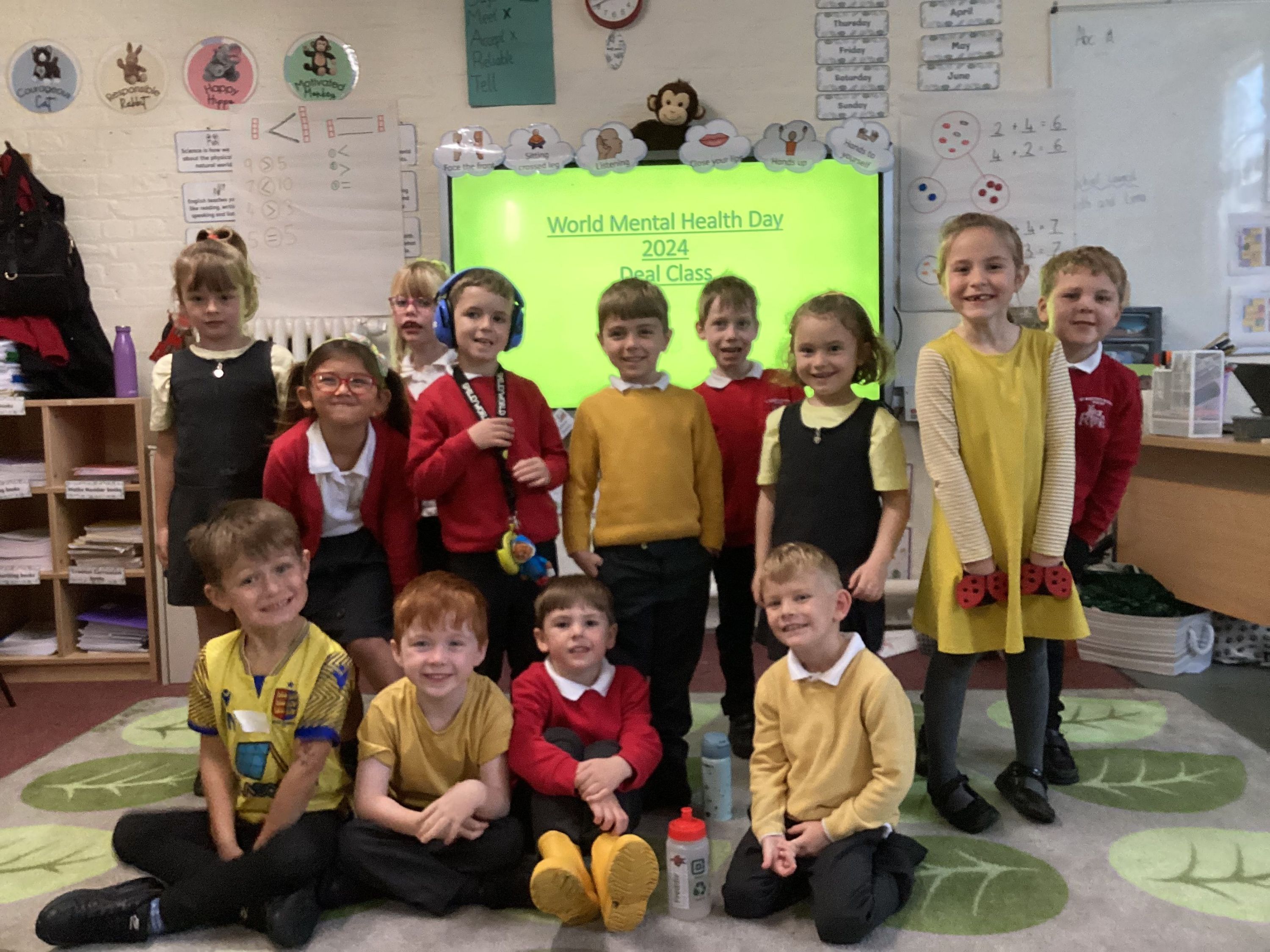 Pictures Of Pupils all together for Mental Health day 
