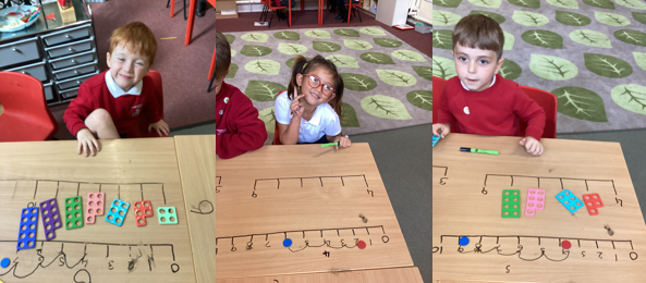Pupils Looking at Number Lines 