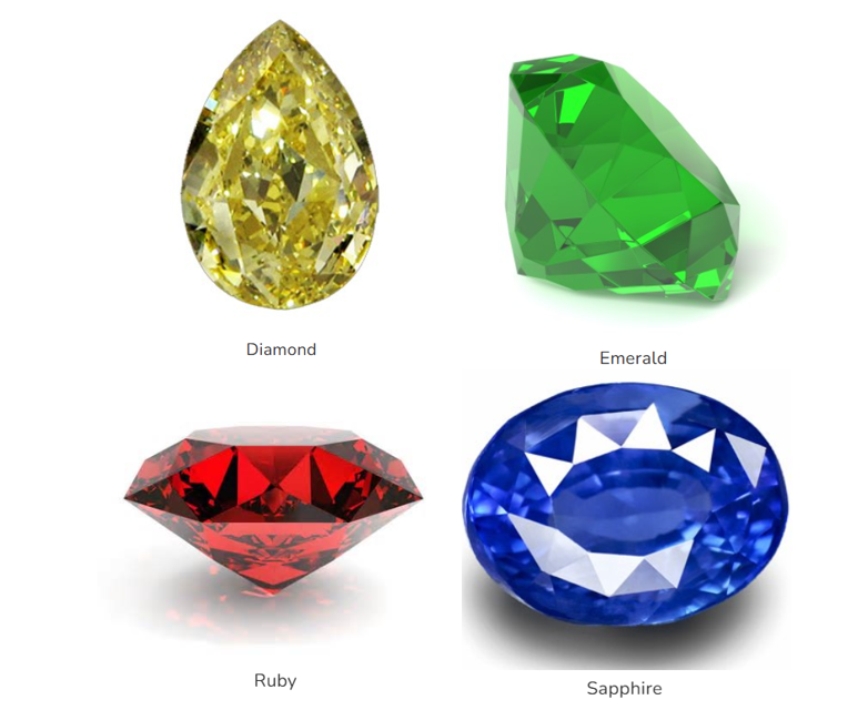 a photo of the house teams- Diamond - Emerald - Ruby - Sapphire 