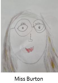 Drawing of Miss Burton