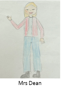 Drawing of Mrs Deans