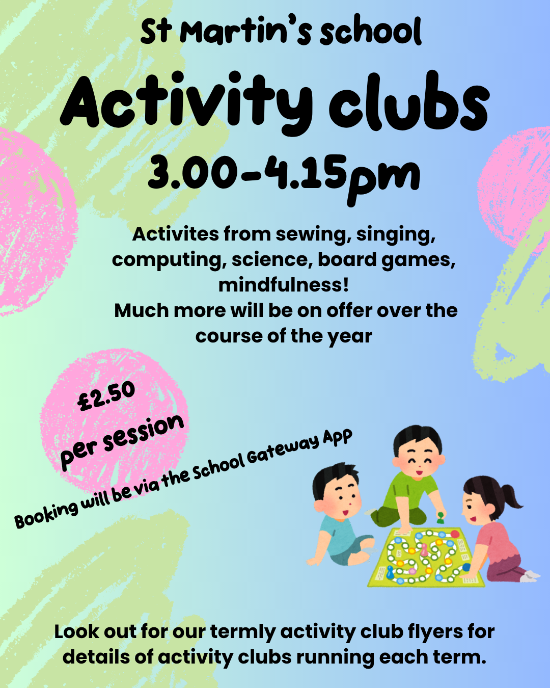 Afterschool club information