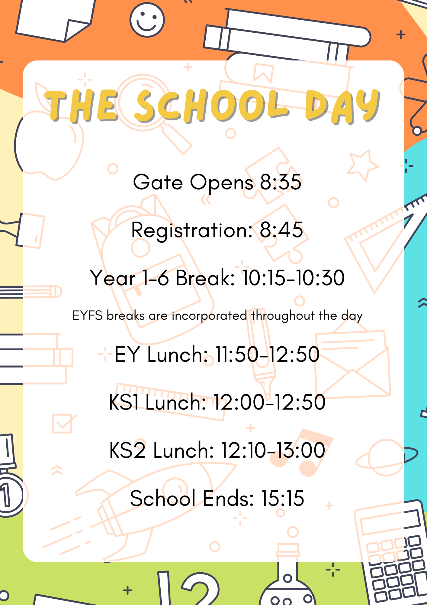 school day timings